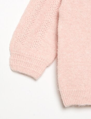Jersey con doble cuello de fantasía