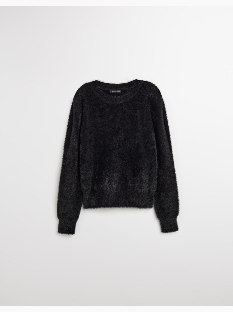 Jersey con efecto de pelo, MO Fashion Negro - Kiabi