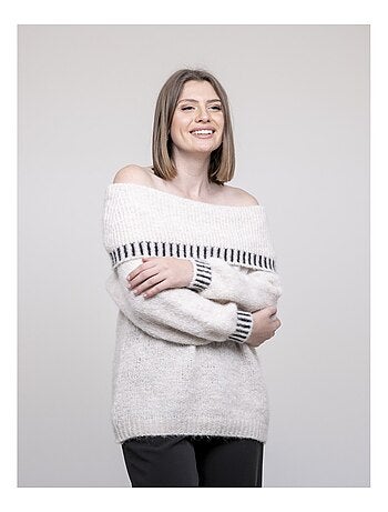 Jersey con escote bardot KERVELLA