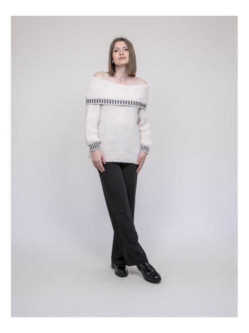 Jersey con escote bardot KERVELLA - Kiabi