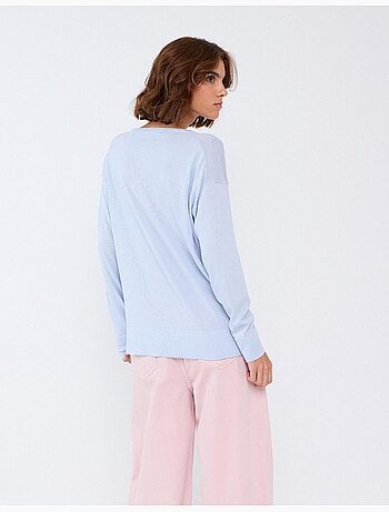Jersey con escote henley, mo fashion