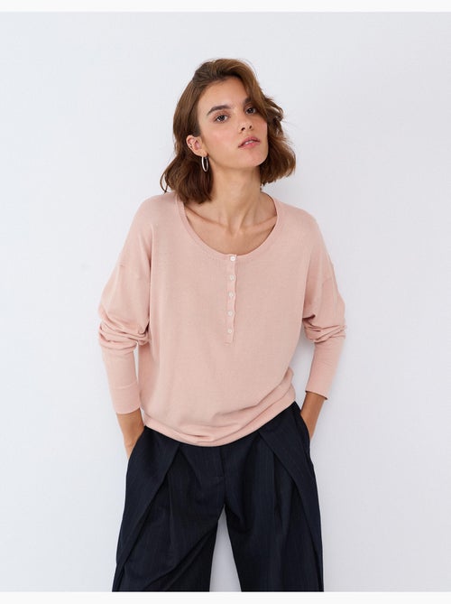 Jersey con escote henley, mo fashion - Kiabi