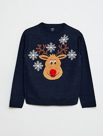 Jersey con estampado de "ciervo" + pompón