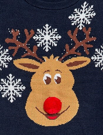 Jersey con estampado de "ciervo" + pompón