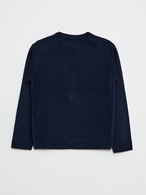 Jersey con estampado de "ciervo" + pompón - Kiabi