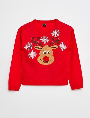 Jersey con estampado de 'ciervo' + pompón
