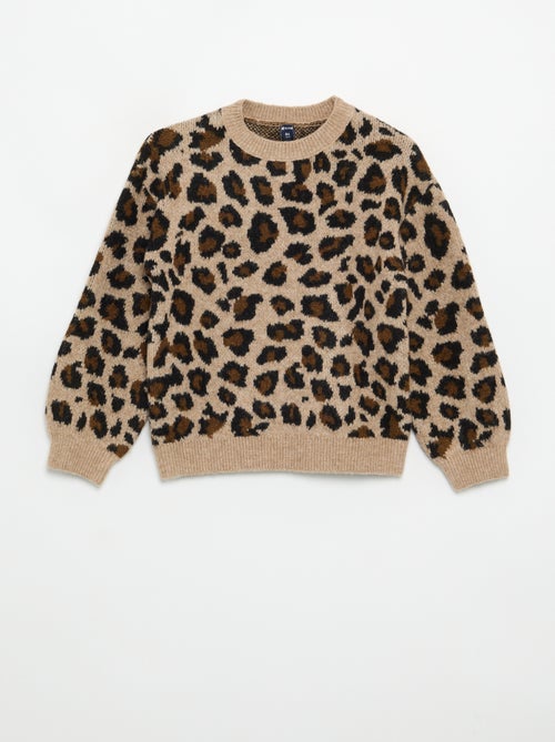 Jersey con estampado de leopardo - Kiabi