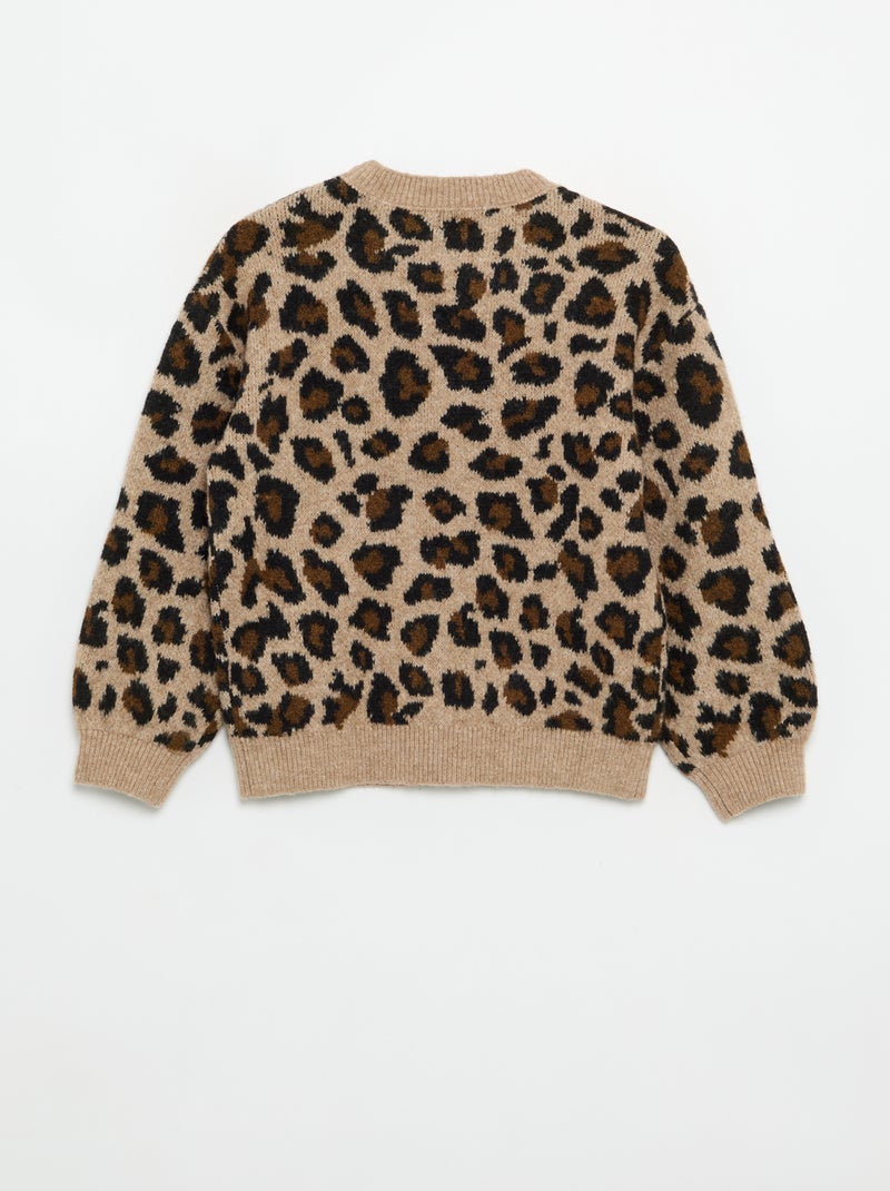 Jersey con estampado de leopardo Beige - Kiabi