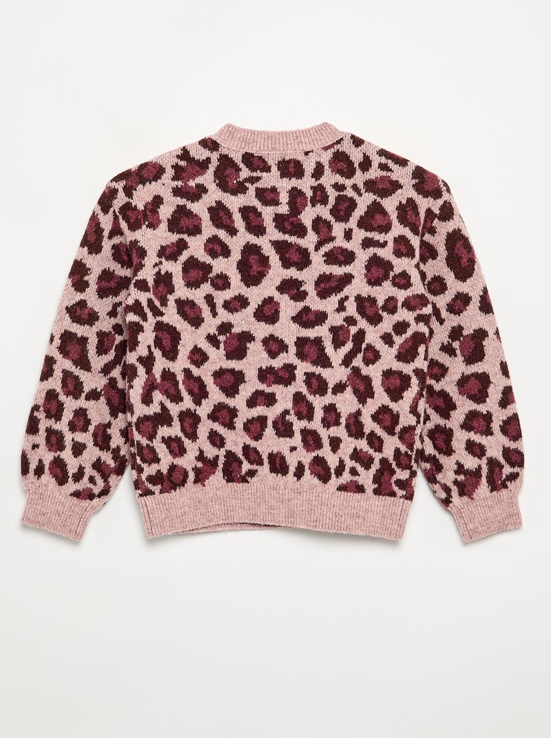 Jersey con estampado de leopardo Rosa - Kiabi