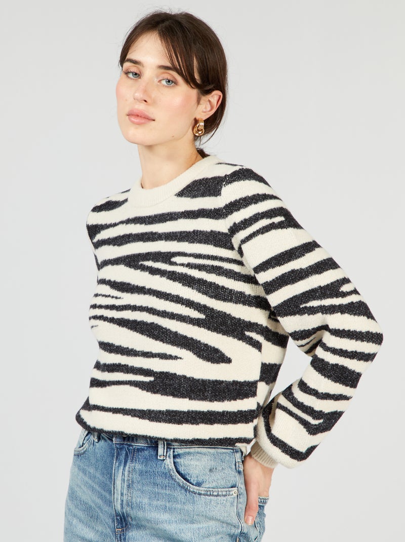 Jersey con estampado NEGRO - Kiabi