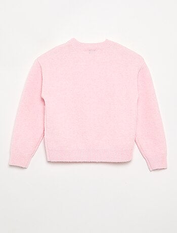 Jersey con flores bordadas y lentejuelas