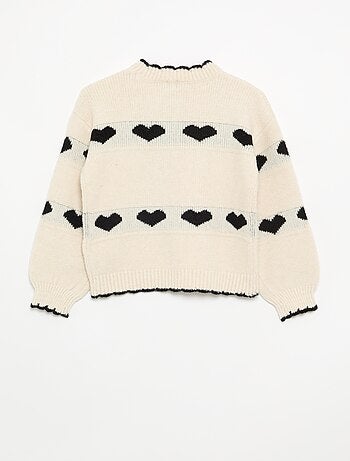 Jersey con jacquard de 'corazones'