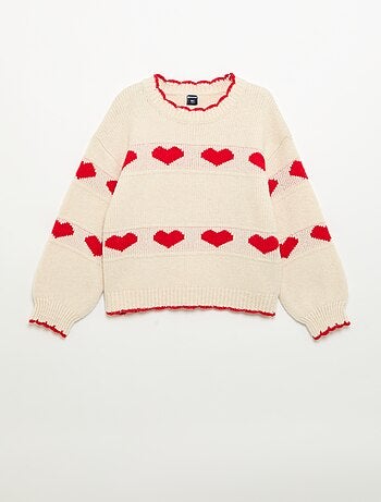 Jersey con jacquard de 'corazones'