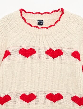 Jersey con jacquard de 'corazones'