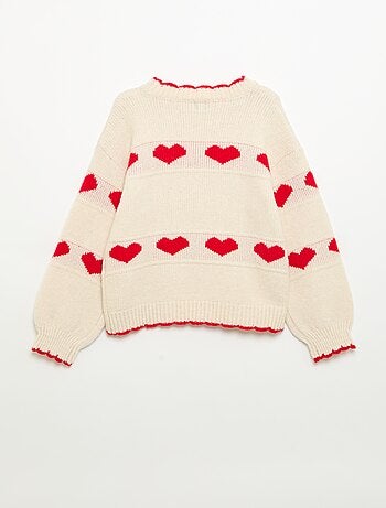 Jersey con jacquard de 'corazones'