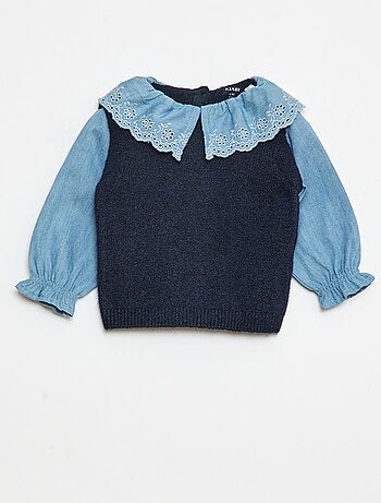 Jersey con mangas de algodón
