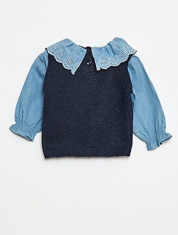Jersey con mangas de algodón