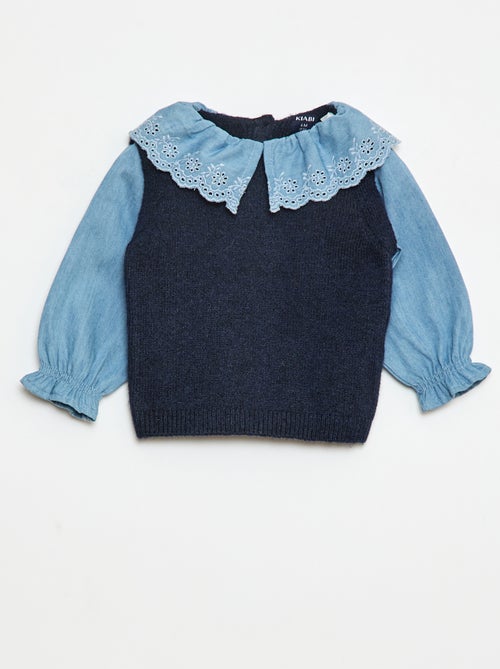 Jersey con mangas de algodón - Kiabi