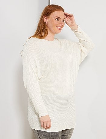 Jersey con mangas de murciélago y detalle metálico - Kiabi