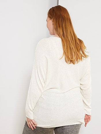 Jersey con mangas de murciélago y detalle metálico - Kiabi