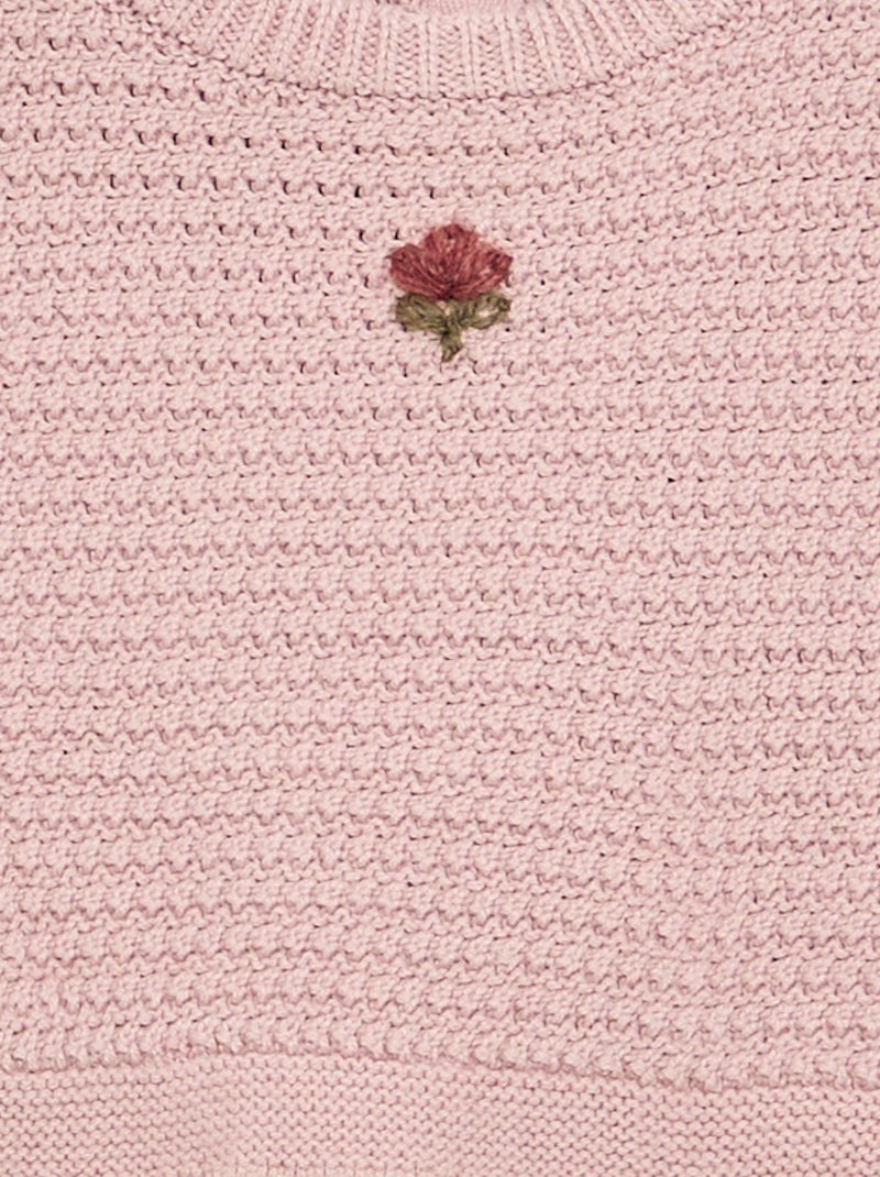 Jersey con mangas de velo de algodón Purpura - Kiabi