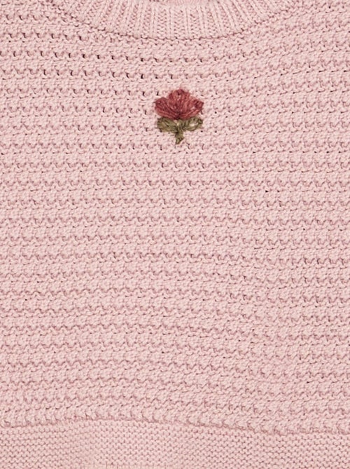 Jersey con mangas de velo de algodón - Kiabi