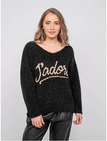 Jersey con mensaje de punto peludo e hilo dorado koperdi