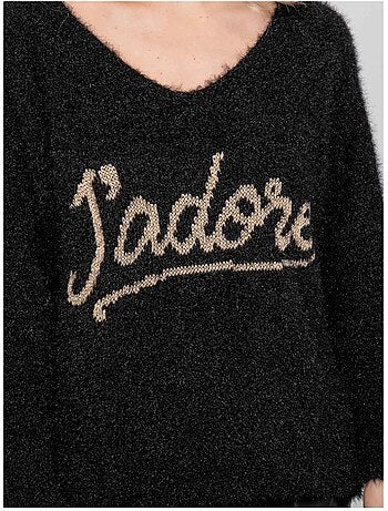 Jersey con mensaje de punto peludo e hilo dorado koperdi