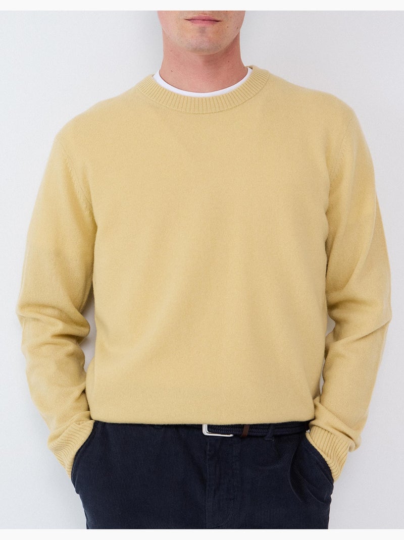 Jersey con mezcla de lana, mo fashion Amarillo - Kiabi