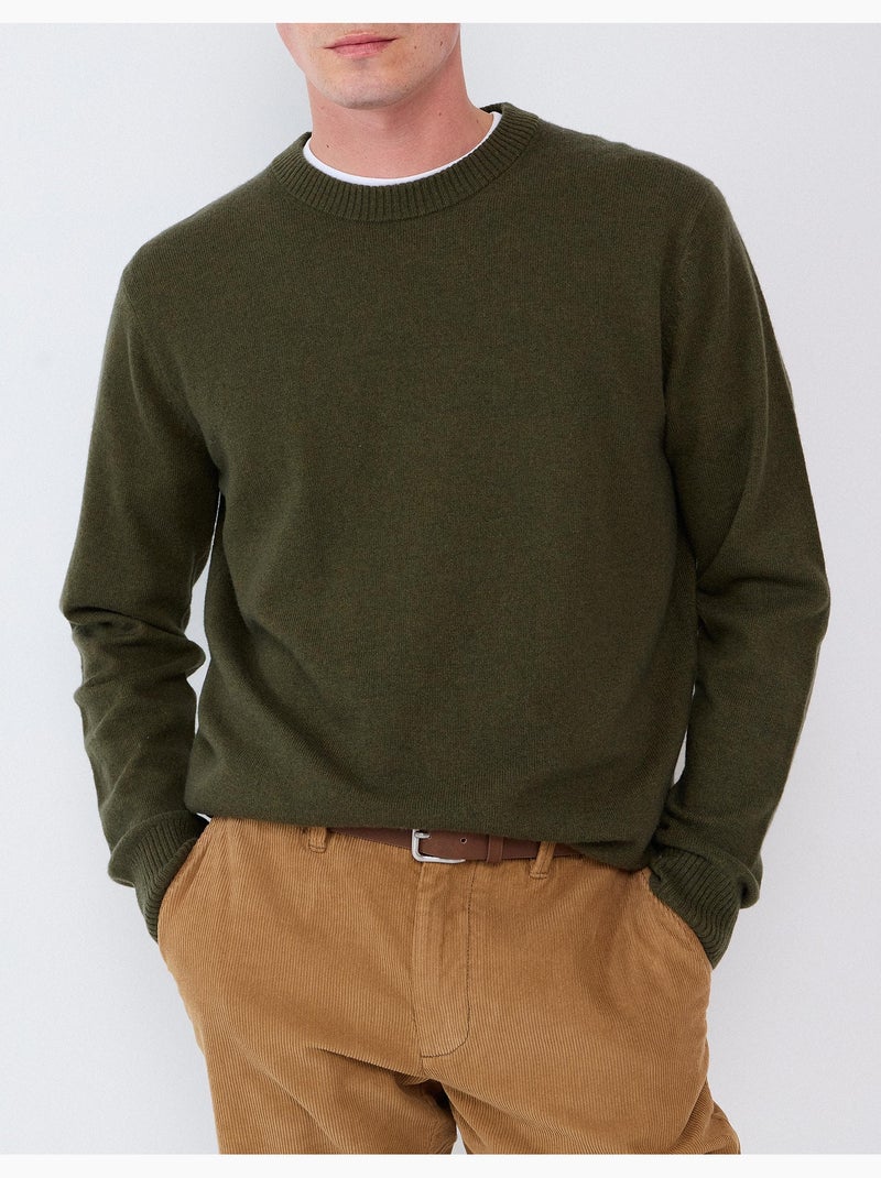 Jersey con mezcla de lana, mo fashion Verde - Kiabi
