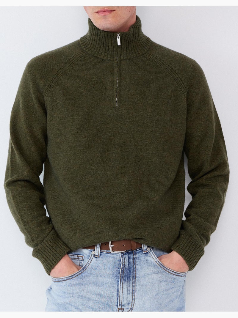 Jersey con mezcla de lana, mo fashion Verde - Kiabi