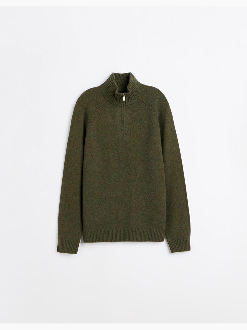 Jersey con mezcla de lana, mo fashion Verde - Kiabi