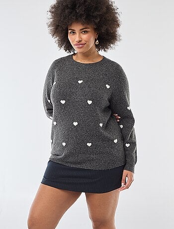 Jersey con motivo de corazones 'Vero Moda Curve'