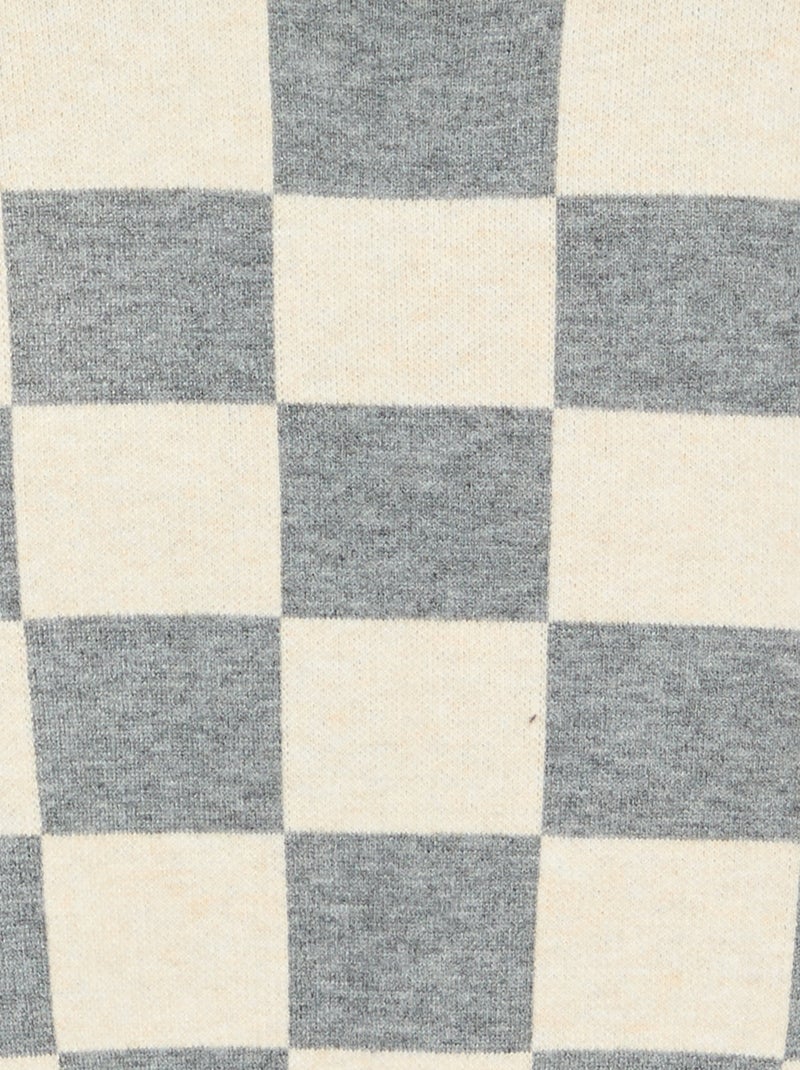 Jersey con motivo de cuadros damero Gris - Kiabi