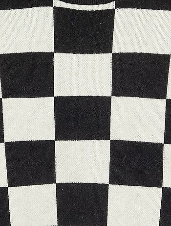 Jersey con motivo de cuadros damero