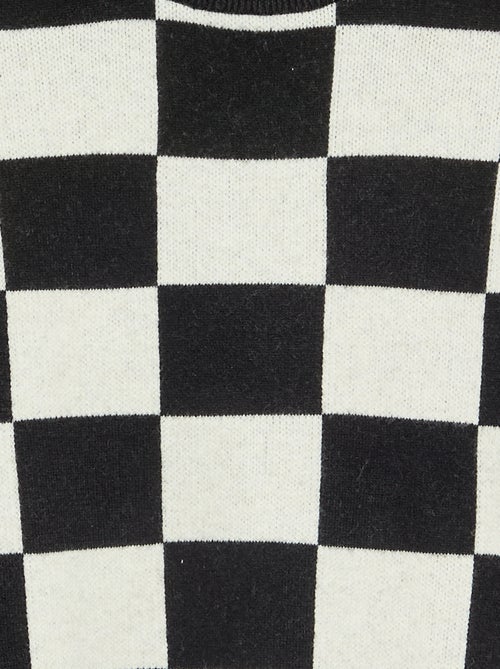Jersey con motivo de cuadros damero - Kiabi