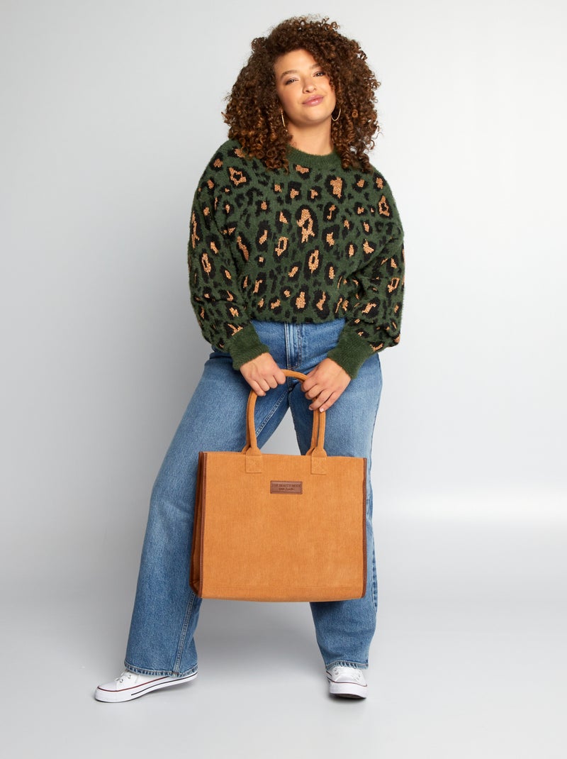 Jersey con motivo de 'leopardo' VERDE - Kiabi