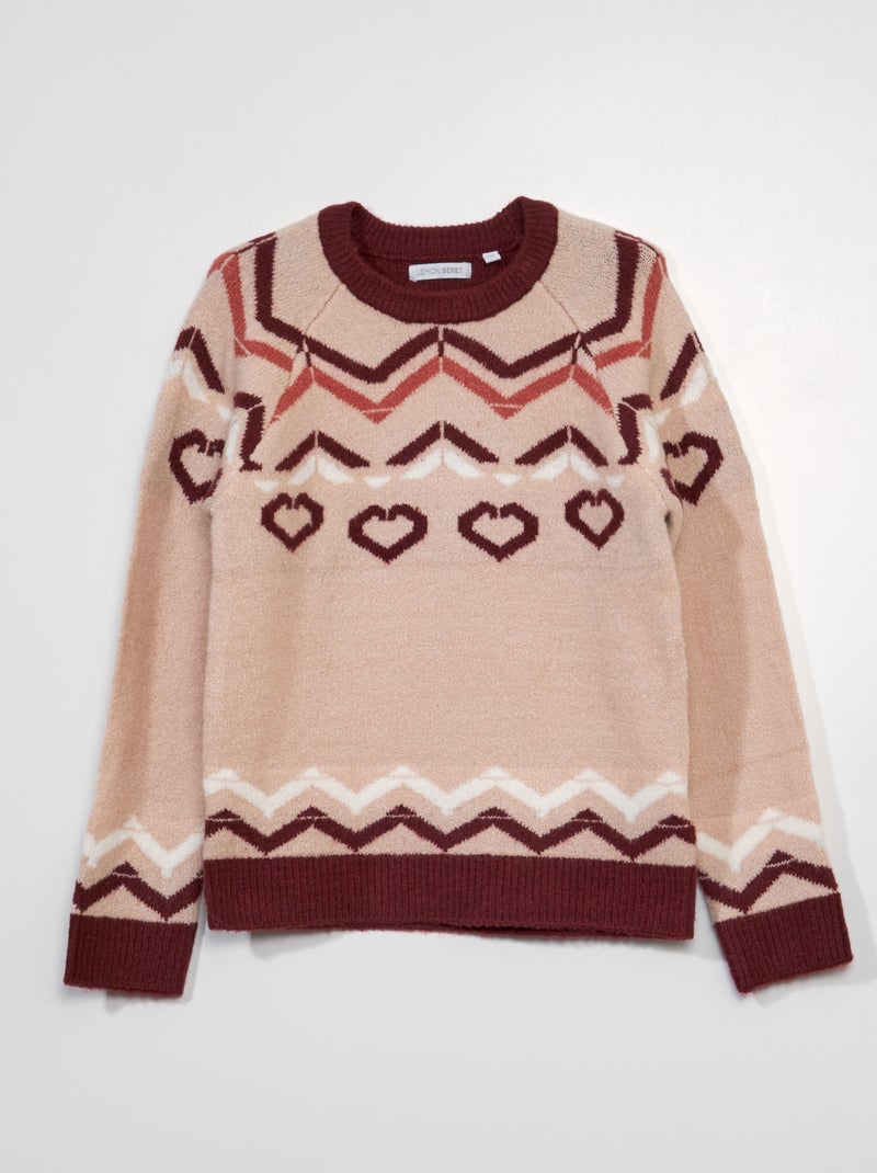 Jersey con motivo jacquard ROSA - Kiabi