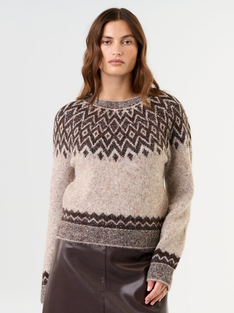 Jersey con motivo 'Navidad' Beige - Kiabi