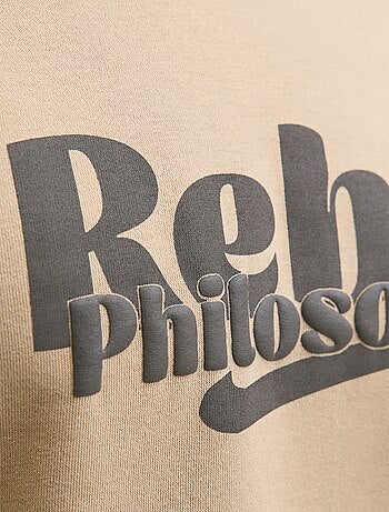 Jersey con motivo "rebel" de cuello redondo en algodón