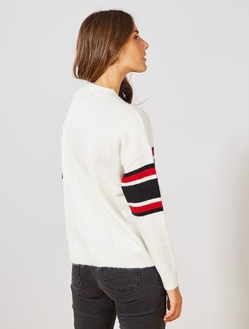 Jersey con rayas y mensaje - Kiabi