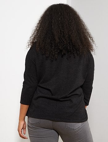 Jersey con sisa de encaje - Kiabi