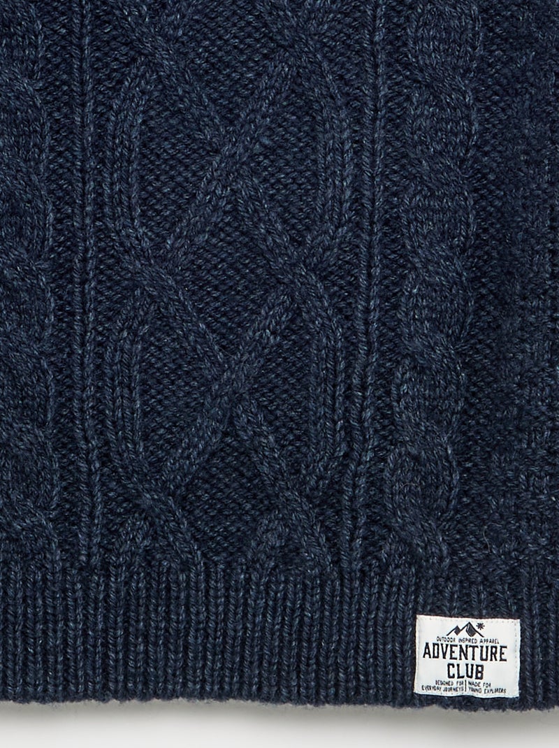 Jersey con trenzas Azul - Kiabi
