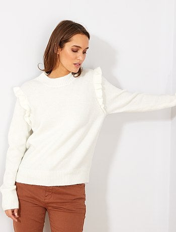 Jersey con volantes en los hombros - Kiabi