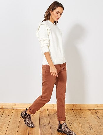 Jersey con volantes en los hombros - Kiabi