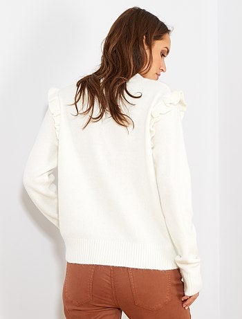 Jersey con volantes en los hombros - Kiabi