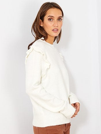 Jersey con volantes en los hombros - Kiabi