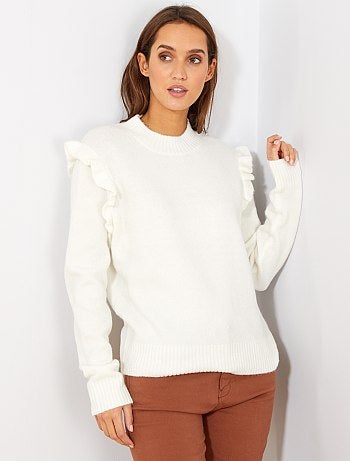 Jersey con volantes en los hombros - Kiabi