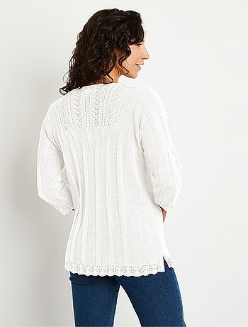 Jersey corto calado cuello redondo - Afibel