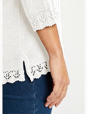 Jersey corto calado cuello redondo - Afibel